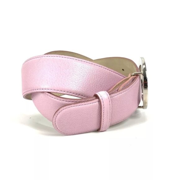BVLGARI BVLGARI BVLGARI logo Accessories Buckle Belt belt Leather pink/Silver main image 9